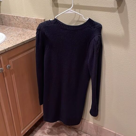 Treasure and Bond & Something Navy Collab woman’s navy blue wool/cashmere dress - Picture 9 of 11